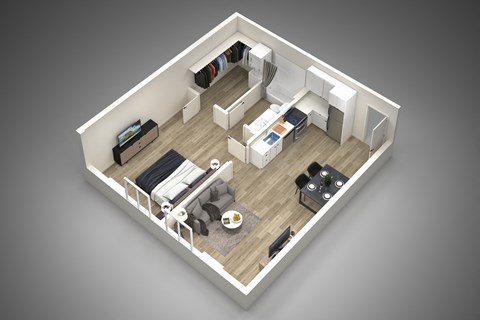 1 bed 1 bath D at Presidio Palms Apartments, Tucson, 85701